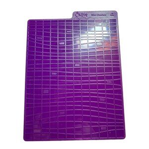 Sizzix Embossing Plate Set Wild Dashes & Dashes Textures Purple 6"x7" Plastic Cr